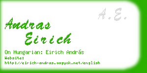 andras eirich business card